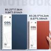 A5/B5 Spiral Notebook 120 Cream Pages Thicken Pocket Notebooks Lay-Flat Binding with Ring Binders Coil Notebook