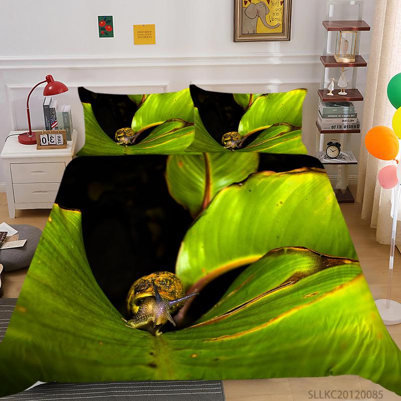 Heißer Verkauf Bettwäsche Set 3D Druck Atmungsaktive Quilt Abdeckung Insekt Heimtextilien mit Kissenbezug Teen Kinder Weiche Bettbezug