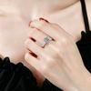 S925 Sterling Silver 2 Carat D Color Moissanite Engagement Ring for Women