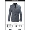 Herren Schlanke Passform Stehkragen Mehrknöpfig Lässiger Blazer Anzugjacke