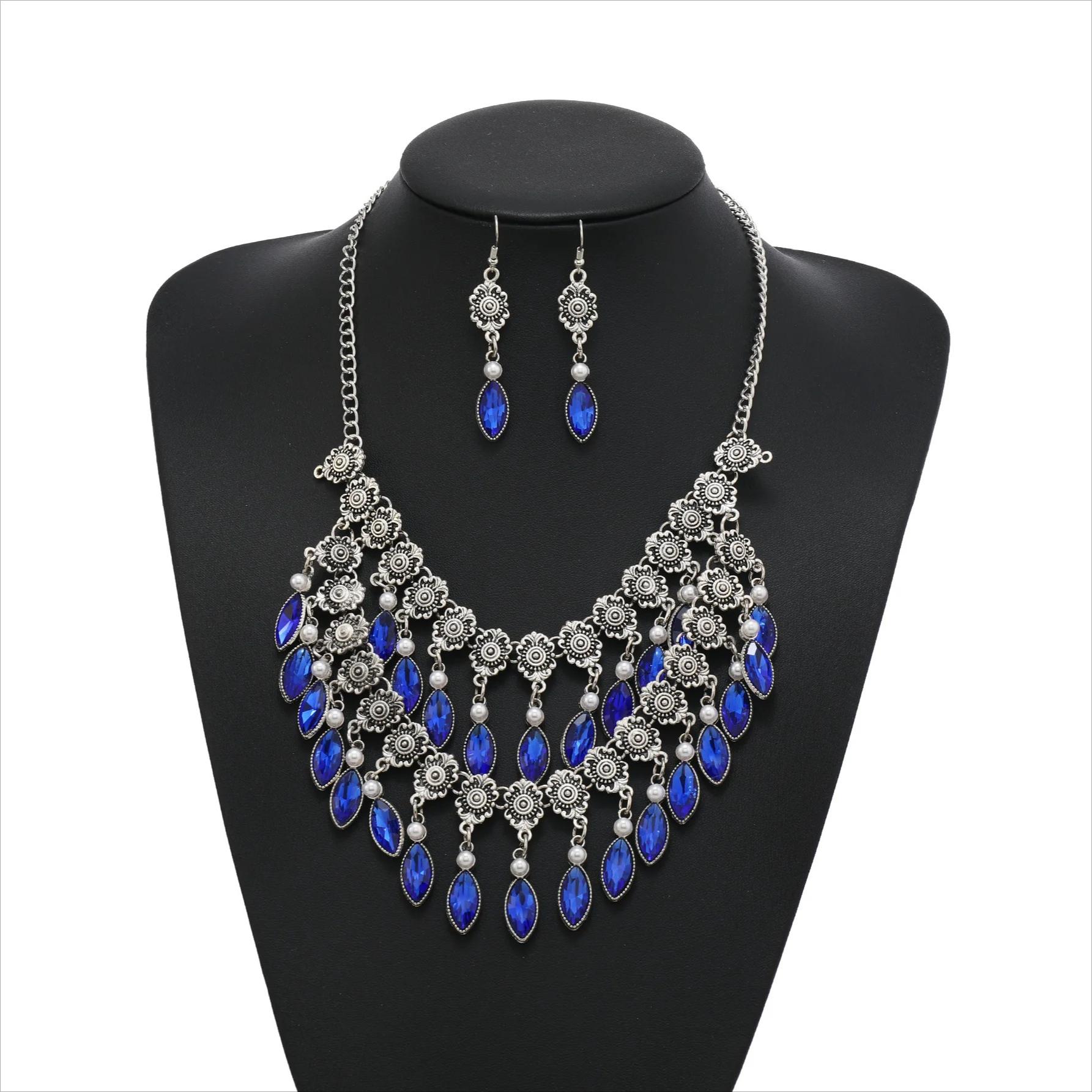 

Дубай Ожерелье с кисточками из индийского хрусталя Серьги Женские Наборы цветочных украшений Африканские Свадебные Аксессуары для вечеринки