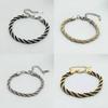 Titanium Steel Geometric Women Bracelet With Gold Plating For Fashion Gift