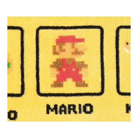 Marushin Face Towel Nintendo Mario 34 x 80cm Dot Icon 100% Cotton 4485003800