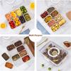 Küchengewürz Aufbewahrungsbox Gewürzbox 4/8 Fächer Unterteilte Servierplatte mit Deckeln Für Süßigkeiten Nüsse Kekse Obst Snacks Aufbewahrung