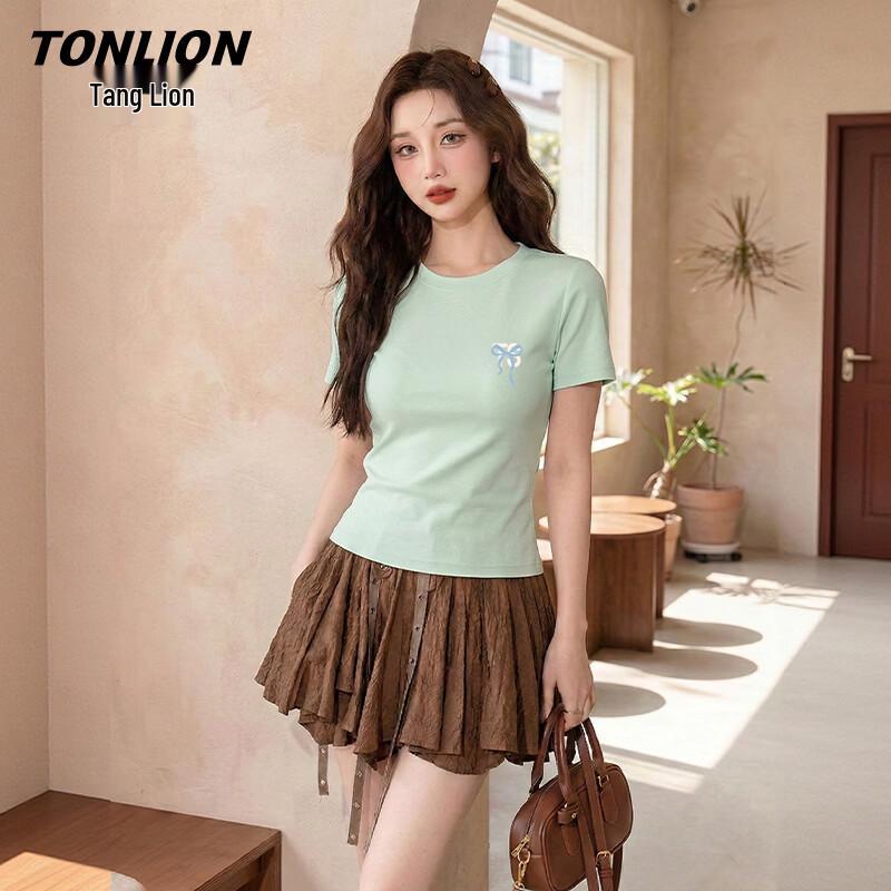 TonLion Women s Slim Fit Short Sleeve T-Shirt 2XL