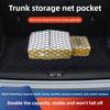 Auto Zurück Hinten Mesh Stamm Sitz Elastische String Net Magie Aufkleber Universal Lagerung Tasche Tasche Käfig Auto Organizer Sitz Zurück tasche