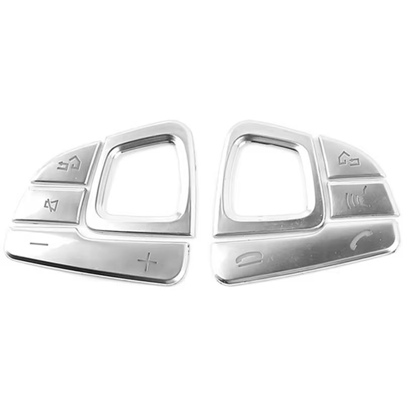 

8Pcs Silver Car Steering Wheel Button Cover Trim for Mercedes E-Class W213 2016- Car Interior Accessories Styling срібний