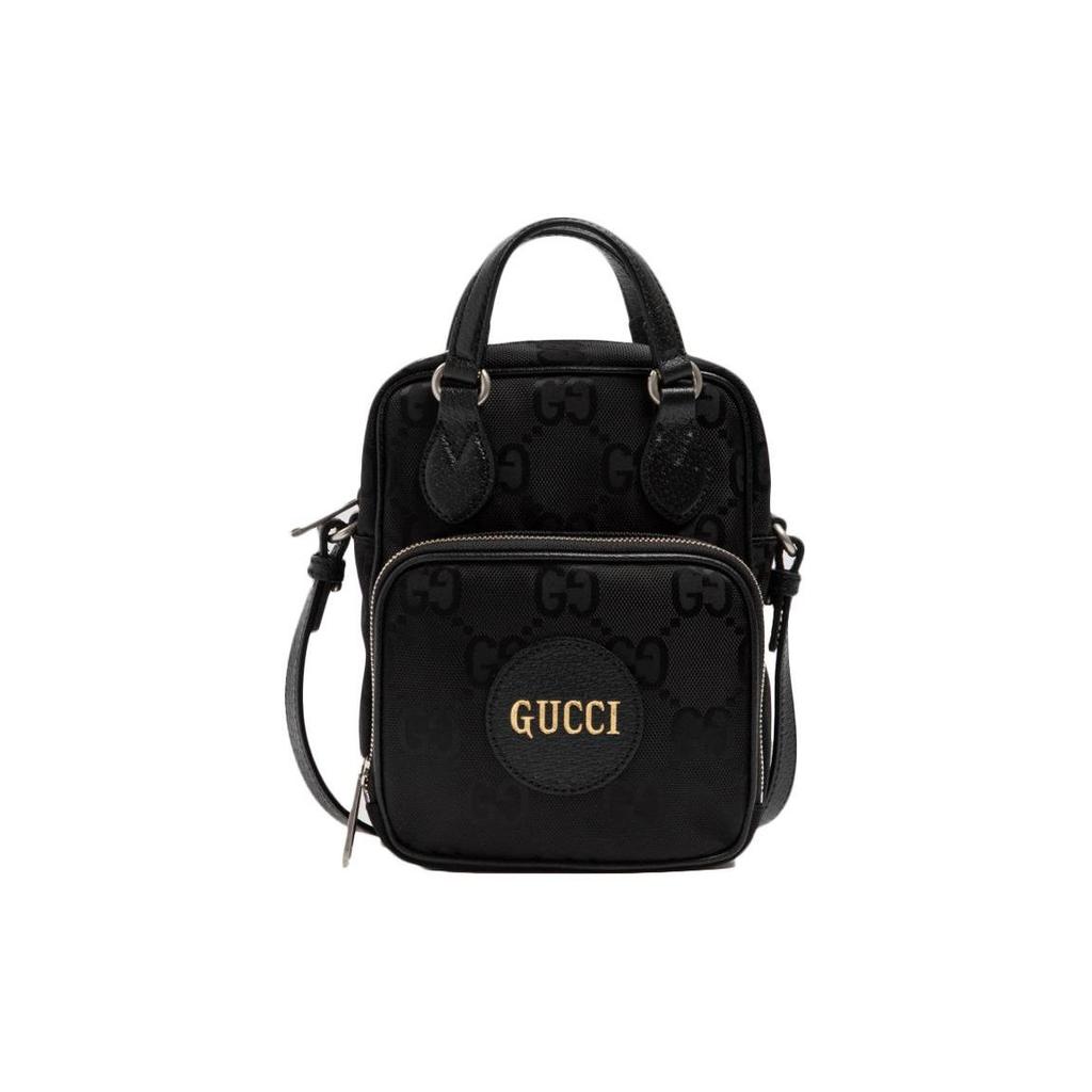 Gucci Off The Grid Eco-Friendly Logo Leather Crossbody Bag Unisex Shoulder Bag Black 625850-H9HAN-1000