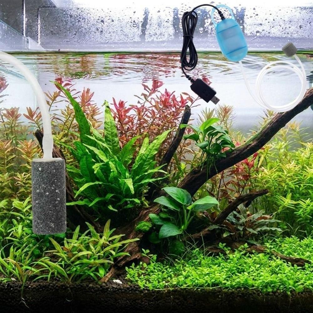 Ultra leise Aquarium-Luftpumpe Mini Tragbar Sauerstoffspender Luftbelüfter Innen-Fischzucht