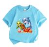 Kids Boys Girls 100% Cotton Crew Neck Short Sleeve T-Shirt, Cute Sea Animal Cartoon Turtle Dolphin Crab Print Casual Summer Tees for Children