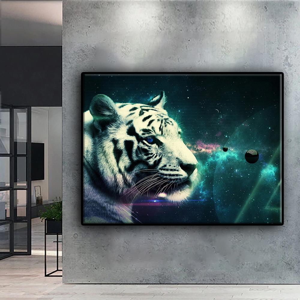 Cross Stitch Kit DIY Diamond Embroidery Animal White Tiger Diamond Painting Home Decor