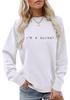 European and American Delight Long Sleeve Round Neck Hoodie 