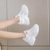 Thick-soled dad shoes girl 2025 new summer breathable mesh white shoes casual sports super hot shoes are not tired