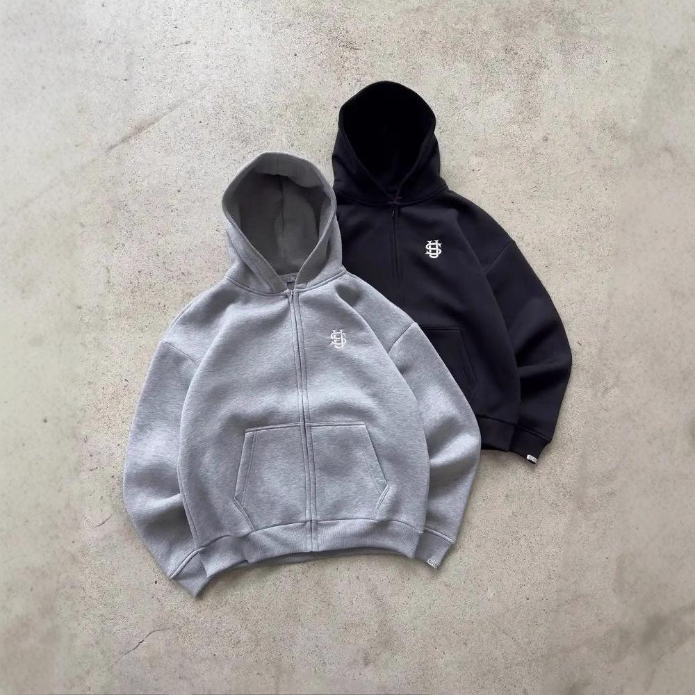 Modne Spodnie Szerokie Nogawki z Haftem S na Rok 2025 dla Par