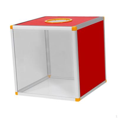 Lucky Draw Box Voting Donation for Annual Meeting Fundraising 25x25x25cm Transparent