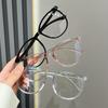 1pc/2pcs Classic Full Frame Glasses Oval Design Transparent Lenses Lightweight and Fashionable Accessory