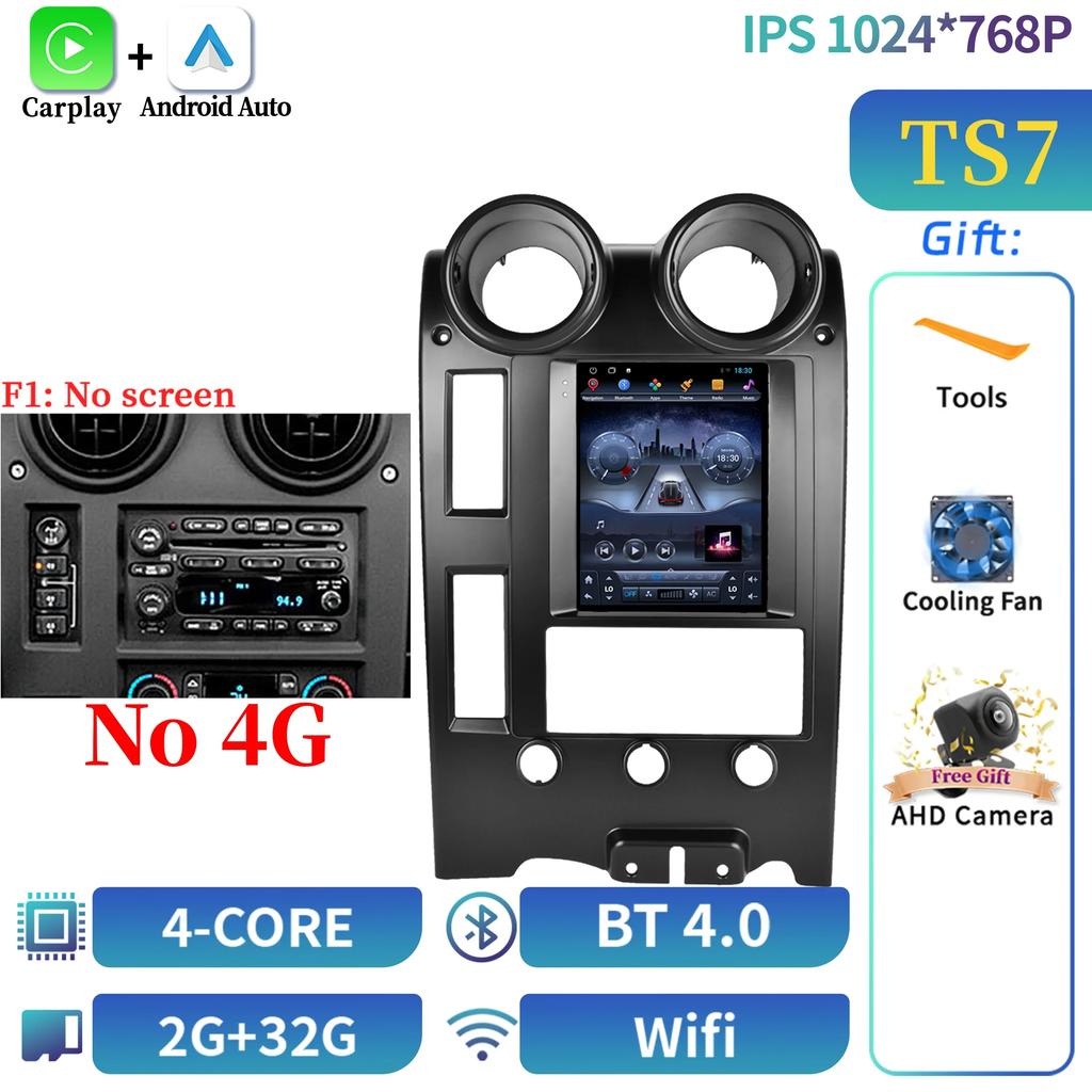 9.7" For Hummer H2 2002-2007 Car Player Auto Radio Stereo Head Unit Multimedia Player GPS Navigation Screen Audio Media Car Set