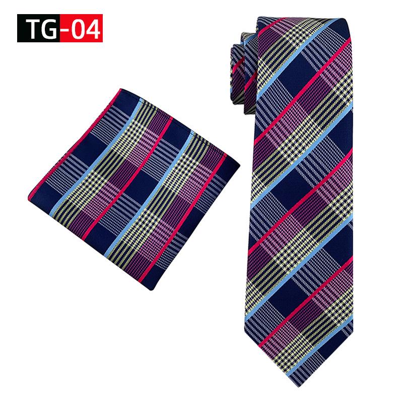 

2025 Новый Элегантный Мужской Набор Галстука и Карманного Платка в Британскую Клетку