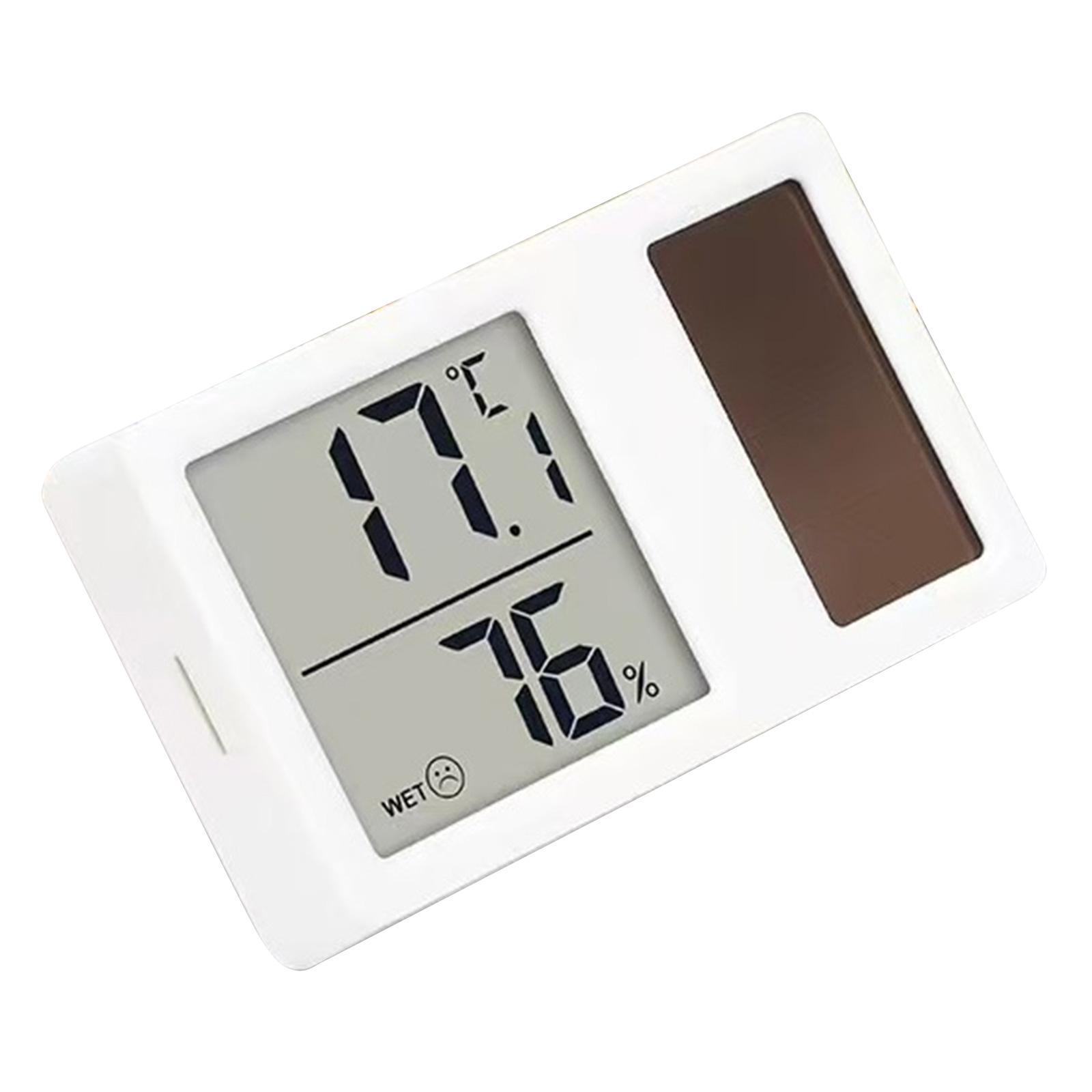 

Large LCD Display Indoor Desktop Thermometer Hygrometer Solar Powered Temperature Humidity Meter for Baby Room Home