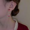 Red Asymmetrical Tassel Earrings - Unique Niche Design for Autumn/Winter & Christmas