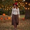 Knitted Hat Foldable Pointed Top Thickened for Halloween Costume