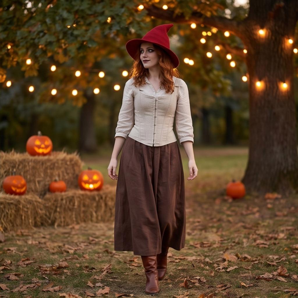 Knitted Hat Foldable Pointed Top Thickened for Halloween Costume