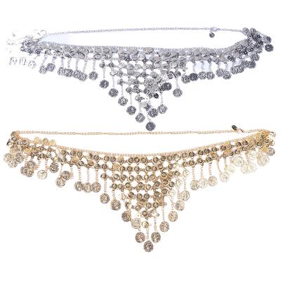 Triangle Belly Dance Waist Chain Belly Dance Belt Waist Chain Sequins Tassels Waist Decoration Oriental Dance Metal Waist Chain