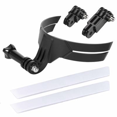 Support de mentonnière pour casque de moto avec autocollant pour GoPro Hero 11 10 9 8 7 Noir Cadre intégral Accessoires pour caméra