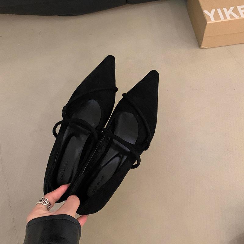 

French inner height increase pointed leopard print single shoes women s shoes 2025 new spring and autumn with skirts evening Mary Jane shoes 35