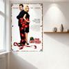 Four Christmases Movie Poster Vintage Distressed Metal Tin Sign - Red Ribbon Satin Bow Artwork for Home Decor Wall Plaque, Bar M