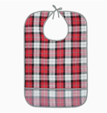 Adult Bib for Seniors Dining with Adjustable Closure for Eating