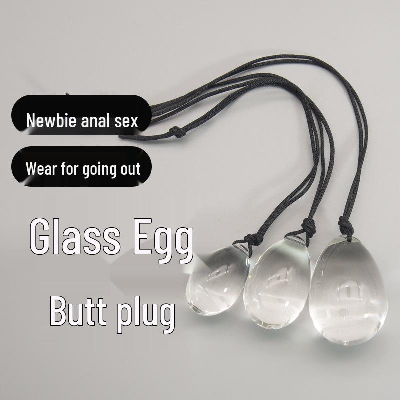 Unisex Glass Anal Plug: Beginner's Erotic Crystal Beads for Outdoor Use and SM Training
