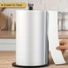 Stainless Steel Kitchen Roll Holder With Weighted Base - Heavy-Duty Countertop Organizer, Space-Saving Design For Paper Towels