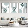 3PCS Frameless Nordic Poster Abstract Line Leaf Geometry Canvas Painting Wall Art Poster Living Room Home Decor Ideal Gift