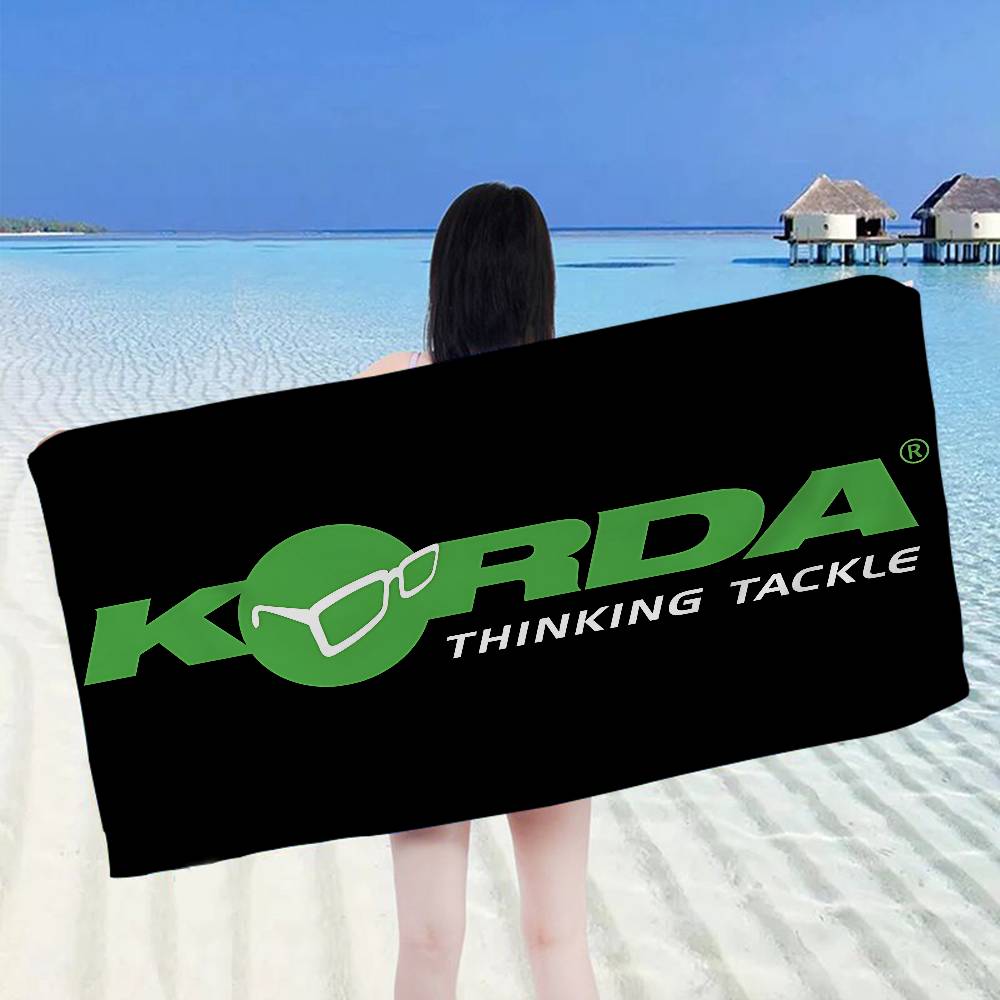 K-Korda Rybářské Logo Mikrovlákno Tištěný Plážový Ručník Horská Turistika Jóga Plážové Plavání Běh Absorpční Měkký Ručník