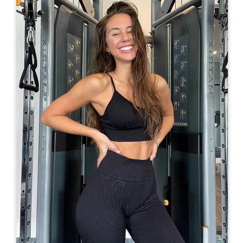 

Women s Seamless Yoga Crop Top & Leggings Set S-L