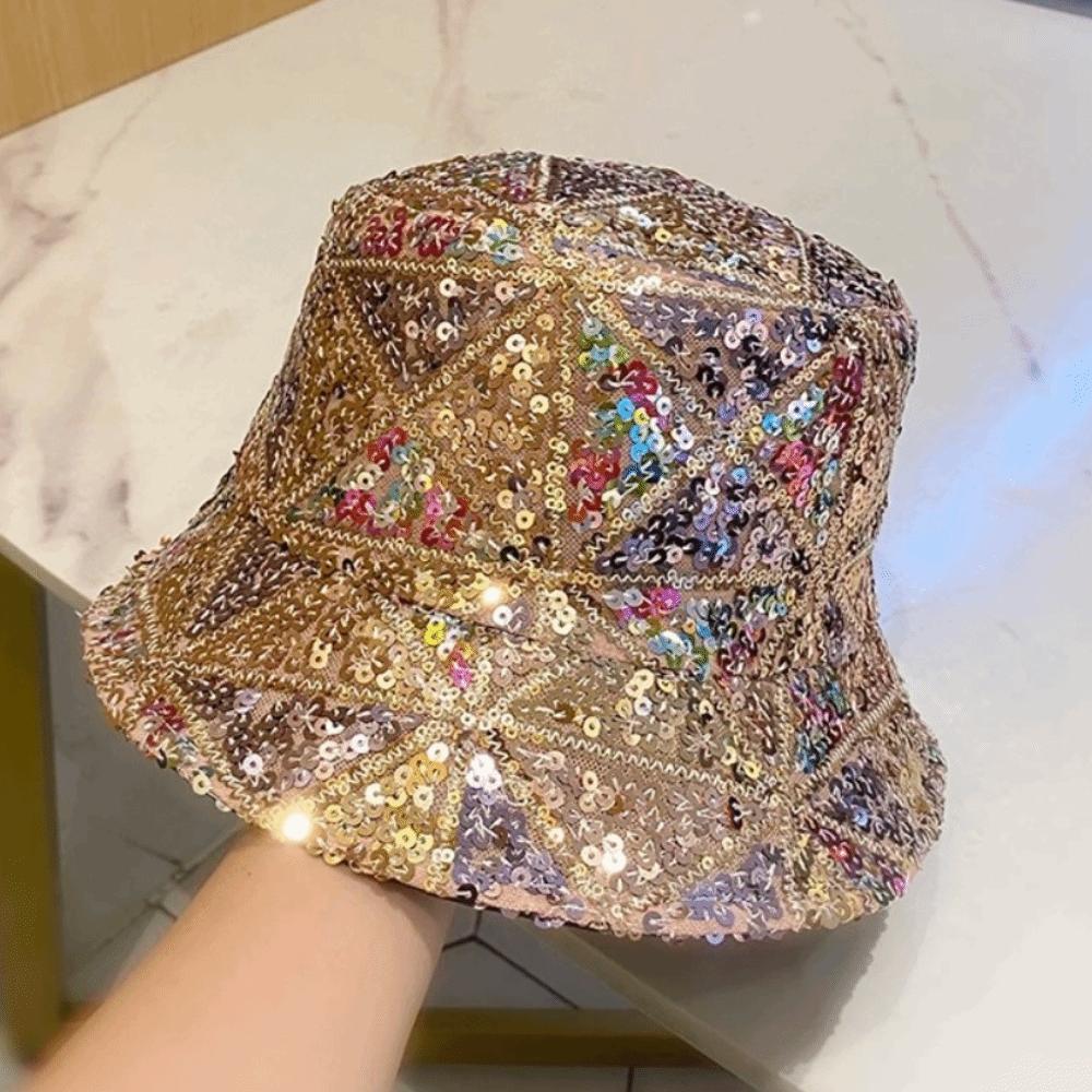 Polyester Panama Hat Color Mix Women's Hat Casual Sequin Hat Outdoor