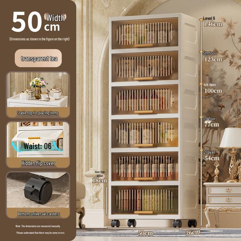 Multi-Layer Plastic Storage Cabinet for Children's Clothes, Snacks, Toys, Bedroom, Wardrobe, and Medicine.