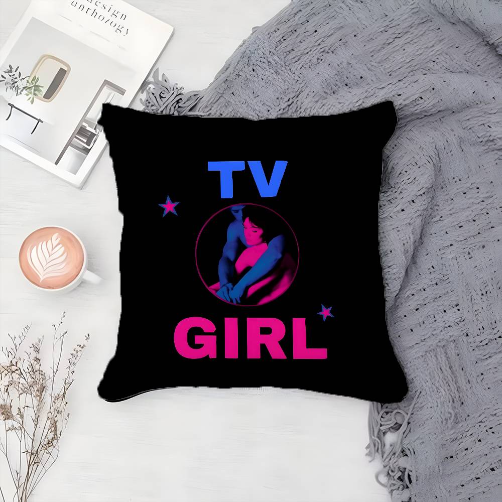 Hot T-TV Girl-MT Who Really Cares Pillow Case Printing Pillowcase Living Room Sofa Cushion Cover Bedroom Room Decor
