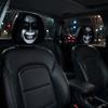 Spooky Theme Car Decoration Funny Headrest Covers, Ghost Skull Print Decorative Covers for Cars Seat Protector, Universal Breathable Auto Interior