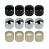 FLEOR 4pcs Bass Guitar Volume Tone Control Knobs Metal Dome Knobs Chrome /Black/Gold Choose