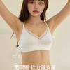 Underwear women's small breasts gather to prevent sagging summer thin satin French triangle cup bra cover
