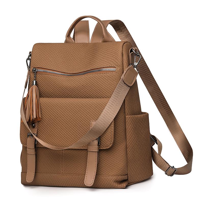 Vintage Large Capacity Backpack Women's Travel Shoulder Bag Handbag Three-purpose Bag