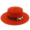 Hot Sale Straw Top Hat Fashion Pearl Accessories Panama Shade Straw Hat Women's Summer Big Eaves Beach Hat