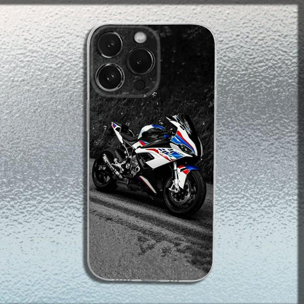 Bike B-Bmwes Moto S1000rr Phone Case For iPhone 16,15,14,13,12,11 Plus,Pro,Max,XR,XS,Plus,SE,Mini Transparent Soft Cover