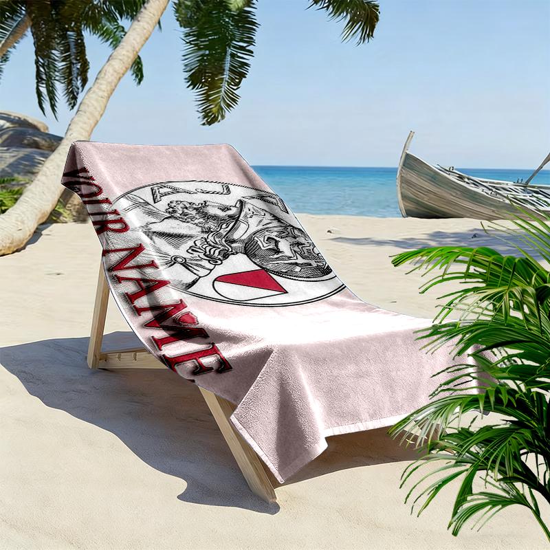 Custom Name,AFC Ajax Print Beach Towel, Large Soft Quick Dry Towel for Beach Camping Swimming