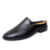 Genuine Leather Mules Shoes Men's Half Shoes For Man Luxury Brand Slippers Men Designer Casual Shoes Breathable Slip On Footwear