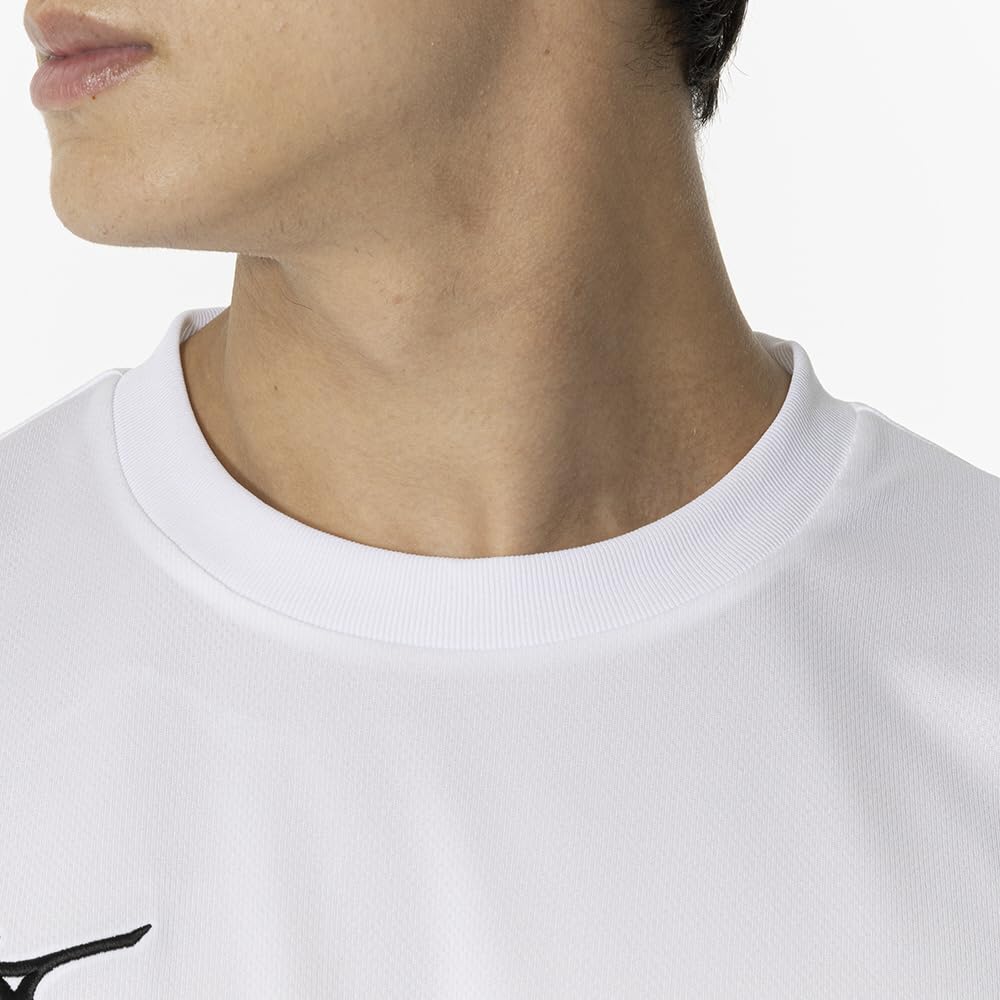 Mizuno NaviDry Training Tank UPF Men's Top, Sleeveless, U-Neck, Moisture-Wicking, Quick-Drying, 15, White/Black