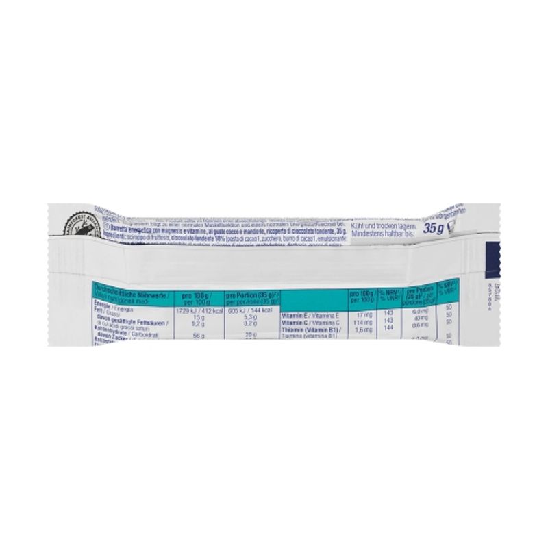 DM Sportsness Barra Energetica Cioccolato Fondente Cocco Mandorla e Magnesio 35g