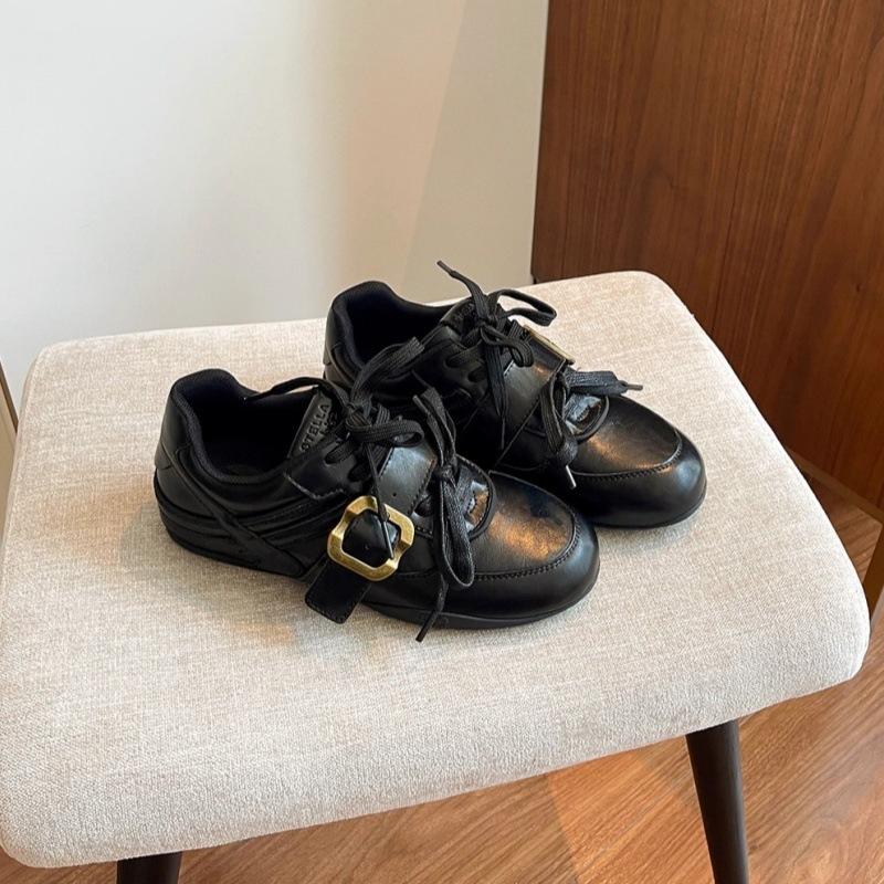 American Retro German Training Shoes Women's 2025 New Spring and Autumn Belt Buckle Pair of Shoelaces Flat Bottom Fashion Sports and Leisure Shoes